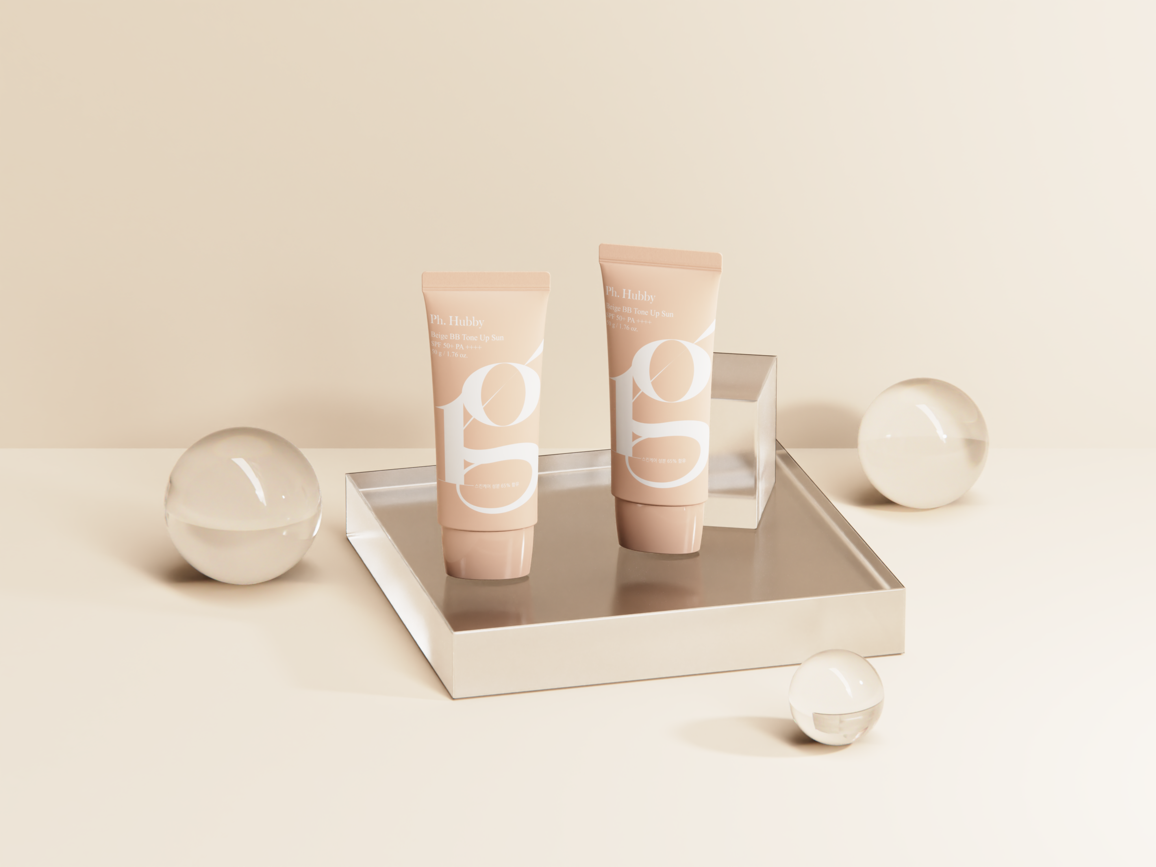 Ph Hubby 1g Sun Screen - BB Tone Up Series From Korea (Beige/ Pink)