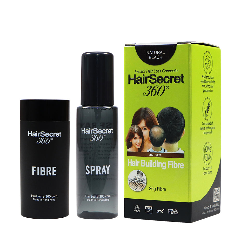 HairSecret 360 Hair Building Fibre (Spray Kit)