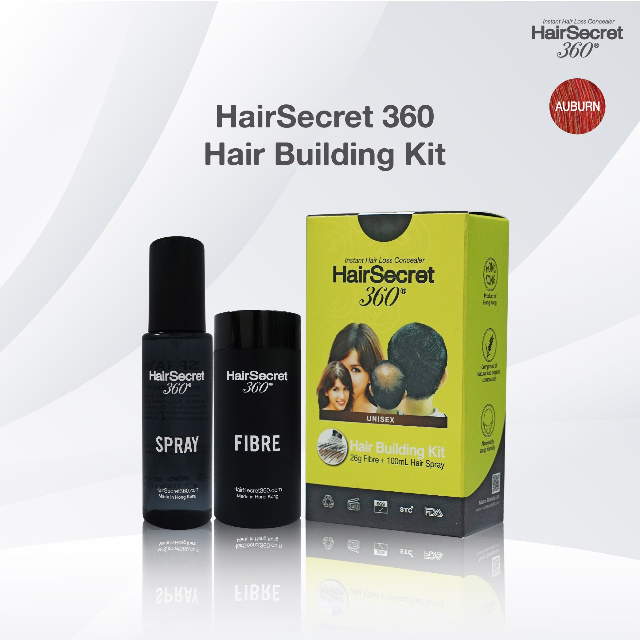 HairSecret 360 Hair Building Fibre (Spray Kit)