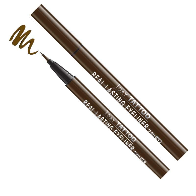 Real Lasting Waterproof Eyeliner (Brown Black)-0