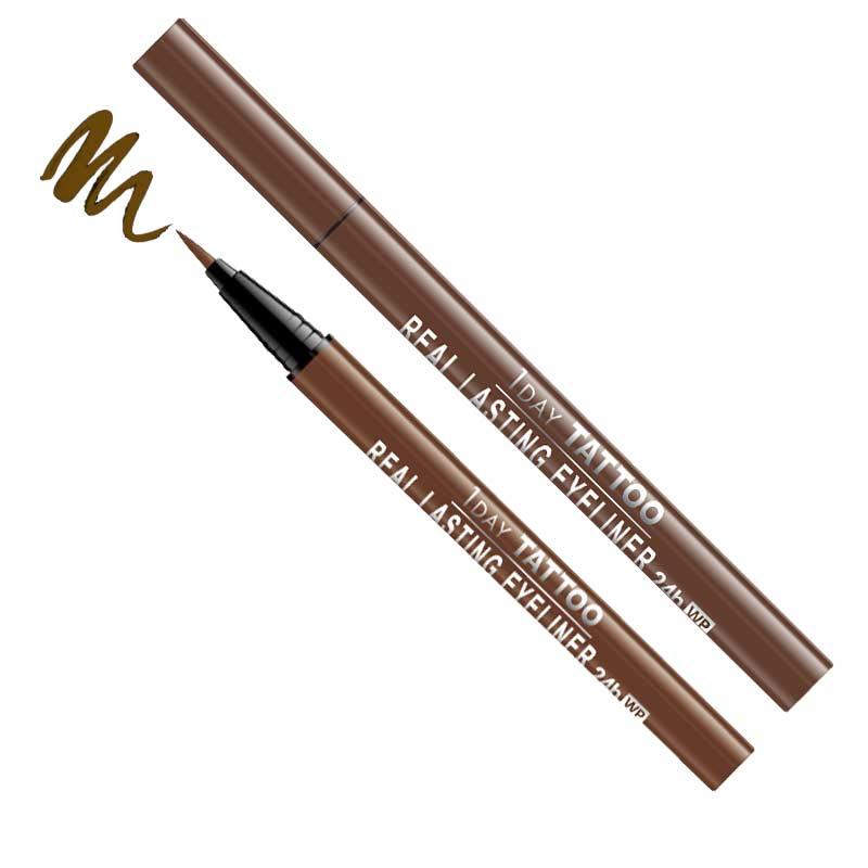 Real Lasting Waterproof Eyeliner (Deep Brown)-0